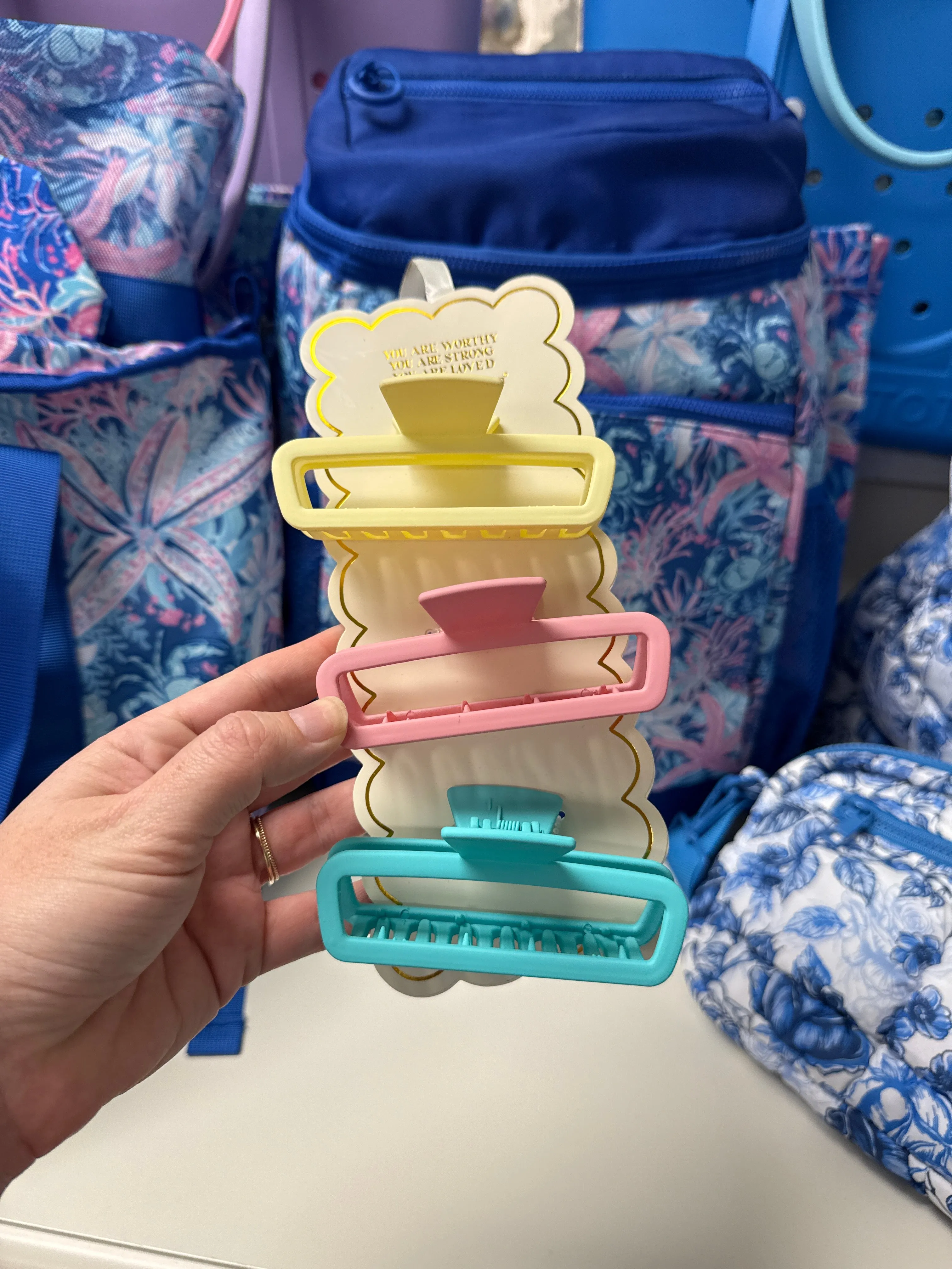 Pastel Rectangle Hair Clip Set by Simply Southern