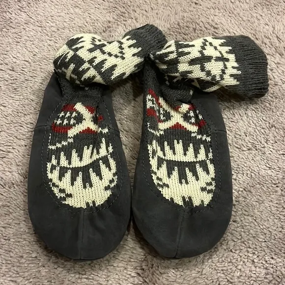 Pendleton Homestead suede Jacquard slippers mens size 11.5-13 XL new wool upper