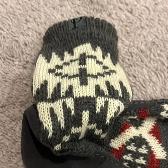 Pendleton Homestead suede Jacquard slippers mens size 11.5-13 XL new wool upper