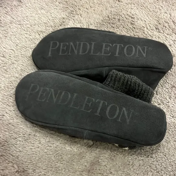 Pendleton Homestead suede Jacquard slippers mens size 11.5-13 XL new wool upper