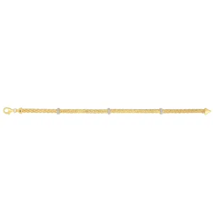 Phillip Gavriel Woven Diamond Station Bracelet
