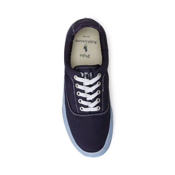 POLO RALPH LAUREN MENS FAXON X SNEAKER, NEWPORT NAVY, 9.5 US