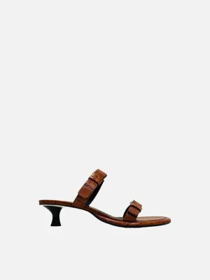 PROENZA SCHOULER Pipe Buckle Strappy Brown Mules 37