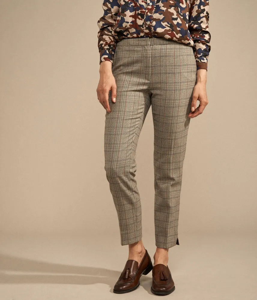 PULSION WOVEN PRINCE OF WALES TROUSERS