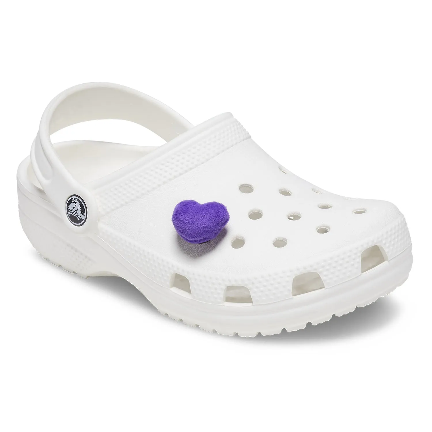 Purple Fuzzy Heart Jibbitz