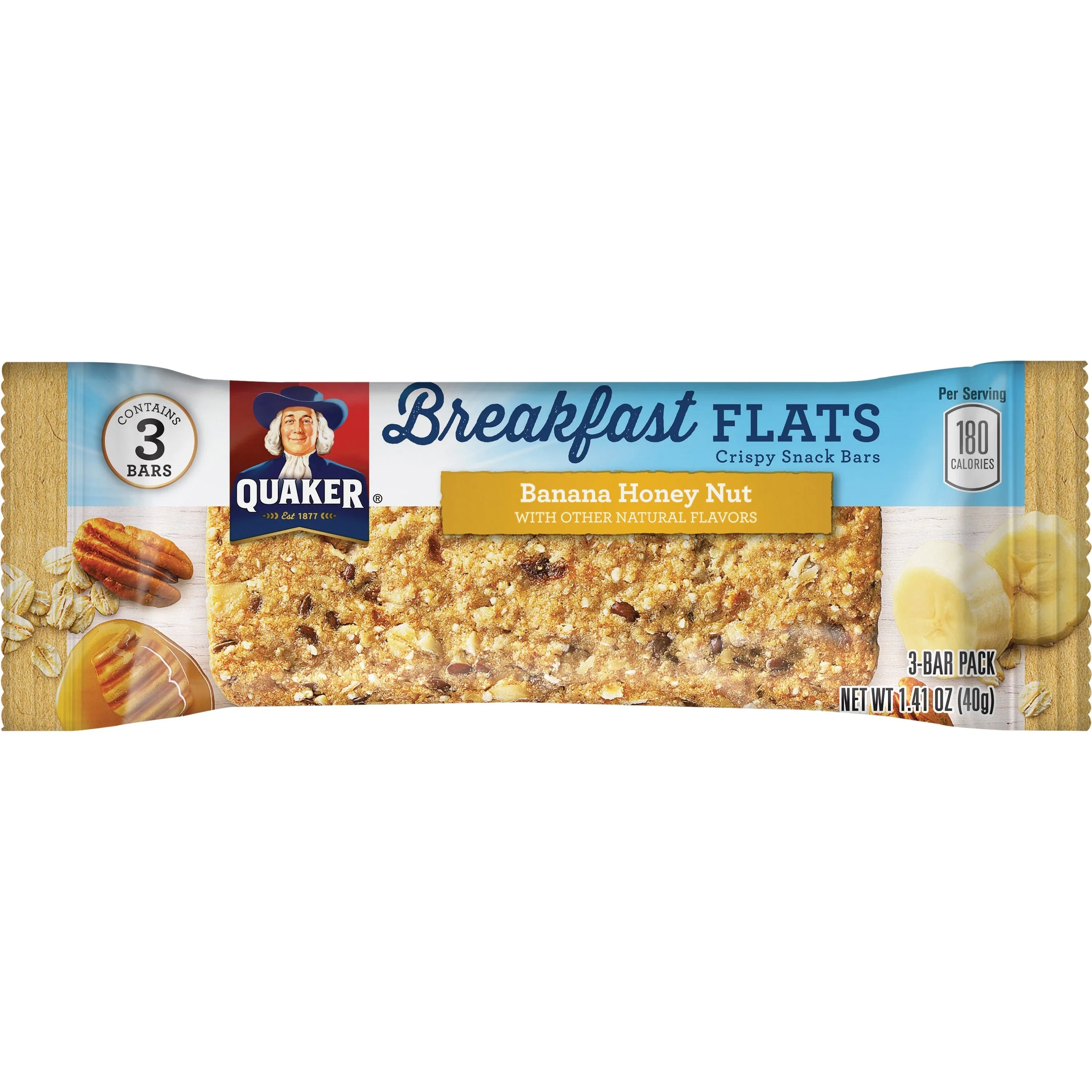 Quaker Oats Foods Breakfast Flats Crispy Snack Bars