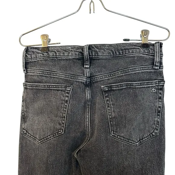 Rag and Bone Peyton Bootcut Jean Vintage Stretch Denim inky Black Sz 26 womens