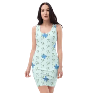Rock the Blue Flowers Bodycon Dress Sensation
