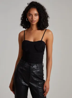 Ruched Cupped Strappy Bodysuit