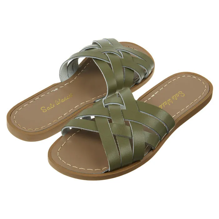 Salt Water Sandalen «RETRO SLIDES» Olive - Gr 36