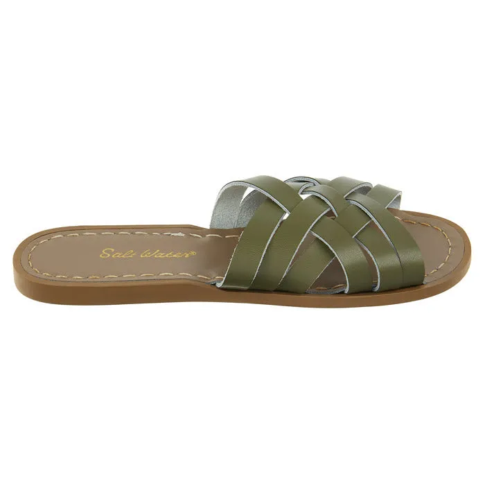 Salt Water Sandalen «RETRO SLIDES» Olive - Gr 36
