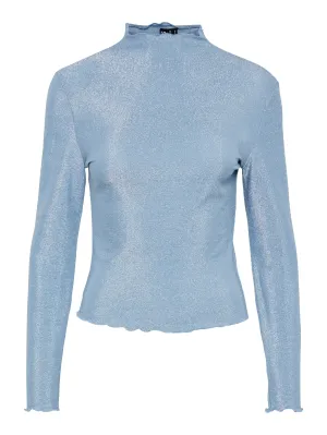 Sandra top soft blue chambray