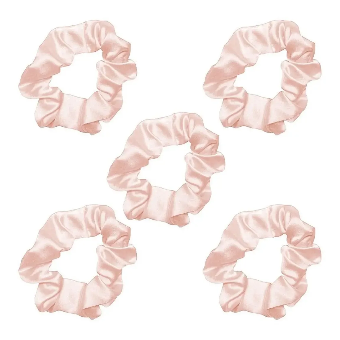 Satin Sleep Scrunchies - Blush