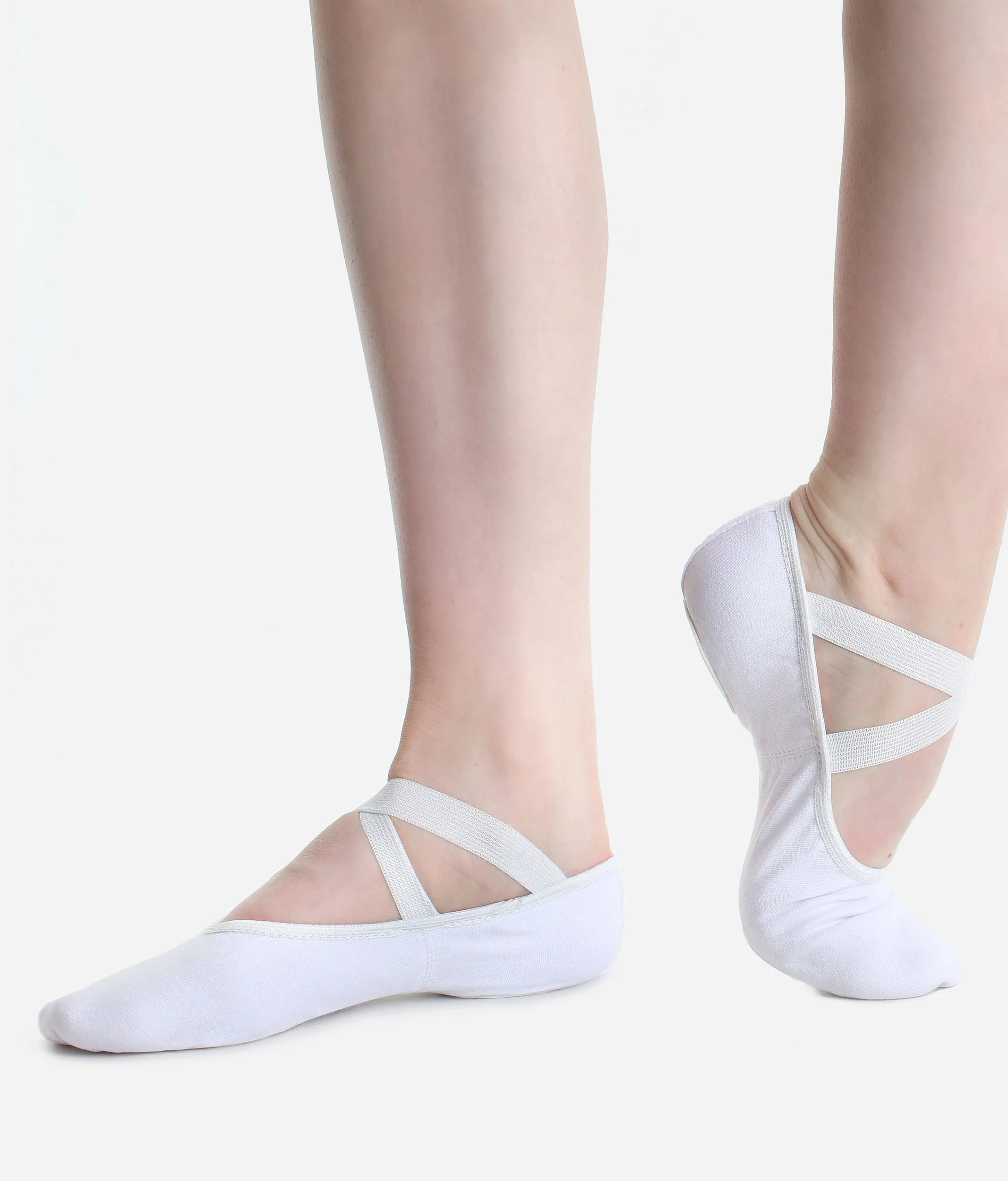 SD16 Stretch Canvas Ballet Shoes - Dancer’s Favorite Split Sole Flats, Medium Width