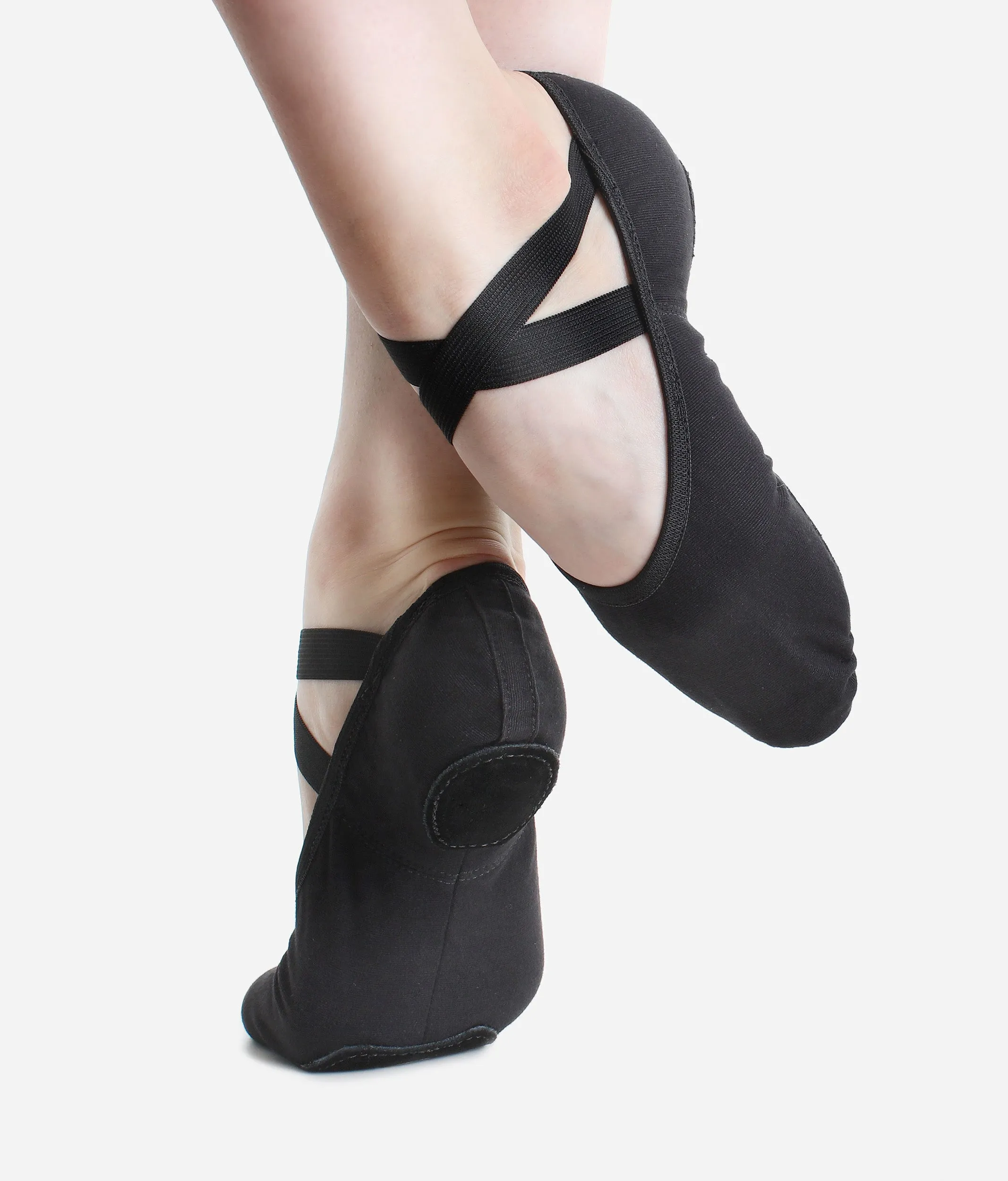 SD16 Stretch Canvas Ballet Shoes - Dancer’s Favorite Split Sole Flats, Medium Width