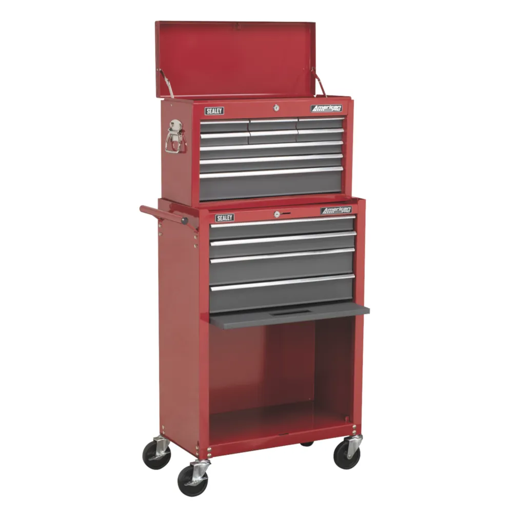 Sealey 13 Drawer Topchest & Rollcab Combination - Red/Grey - A