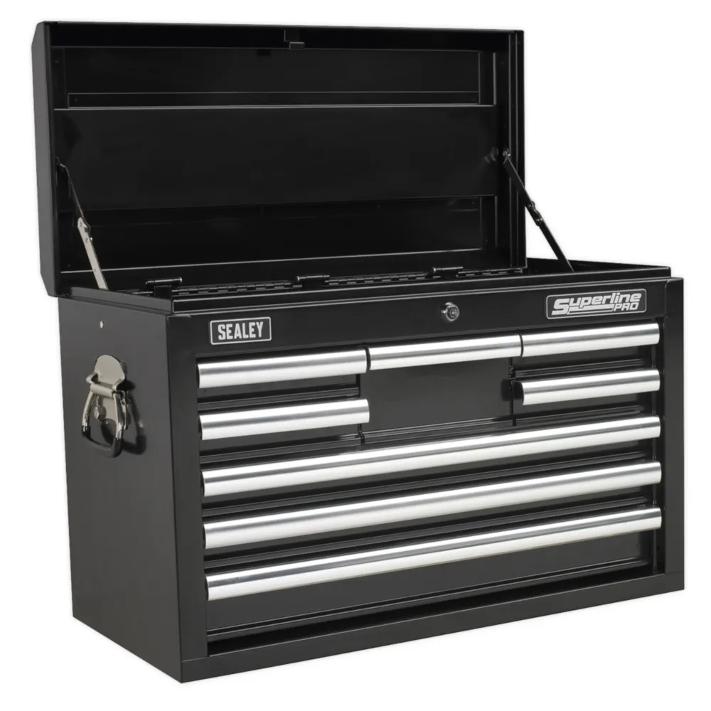 Sealey 8 Drawer Topchest with Ball Bearing Slides - Black - C