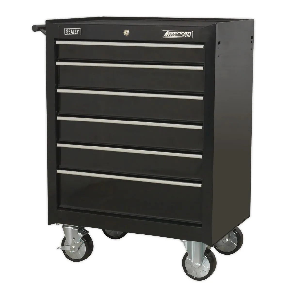 Sealey American Pro Rollcab 6 Drawer with Ball-Bearing Slides - Black