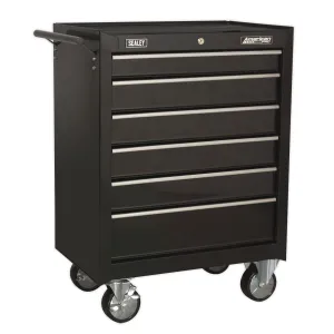 Sealey American Pro Rollcab 6 Drawer with Ball-Bearing Slides - Black