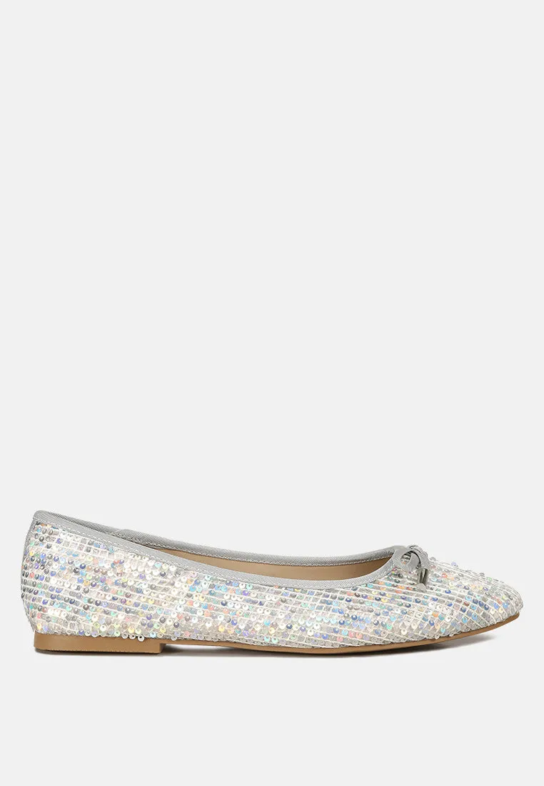 Sequin Embellished Ballet Flats