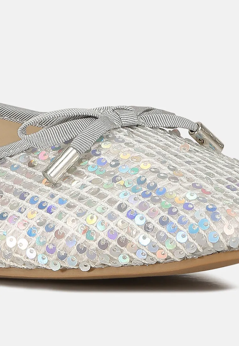 Sequin Embellished Ballet Flats