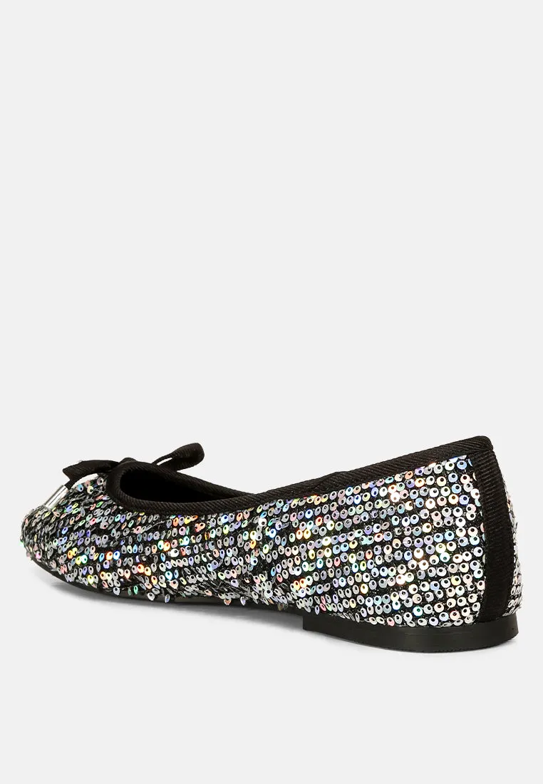 Sequin Embellished Ballet Flats