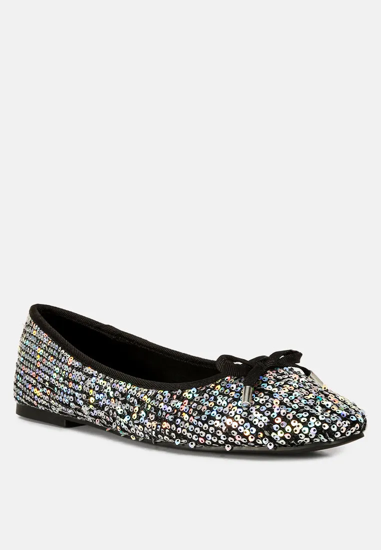 Sequin Embellished Ballet Flats