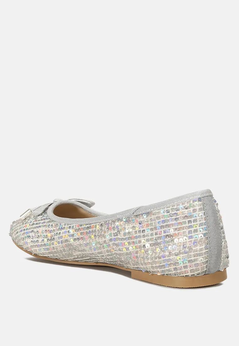 Sequin Embellished Ballet Flats