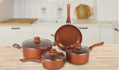 Seven (7)Piece Brentwood Nonstick Copper Cookware Set (ships within the US only)