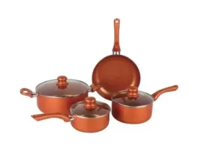 Seven (7)Piece Brentwood Nonstick Copper Cookware Set (ships within the US only)