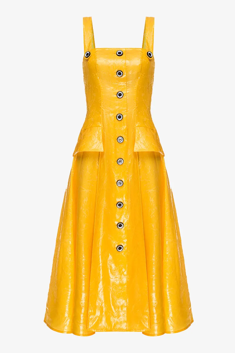 Shiny Midi Organza Dress