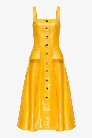 Shiny Midi Organza Dress