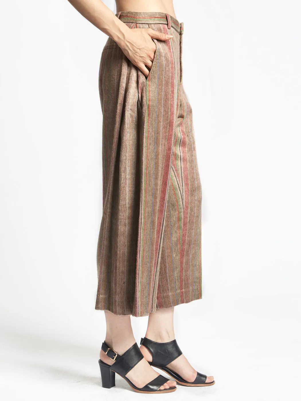 Side Pleat Pants Cashmere