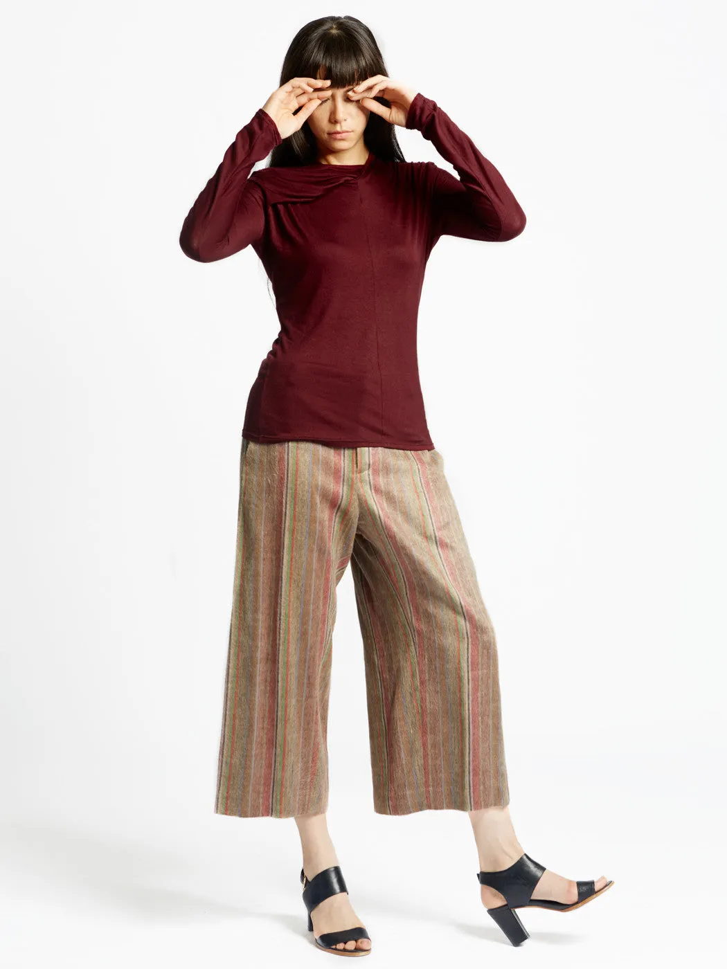 Side Pleat Pants Cashmere