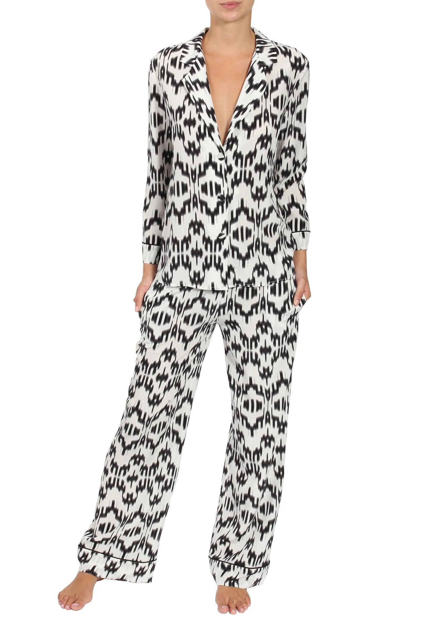 Silk Printed City PJ Set