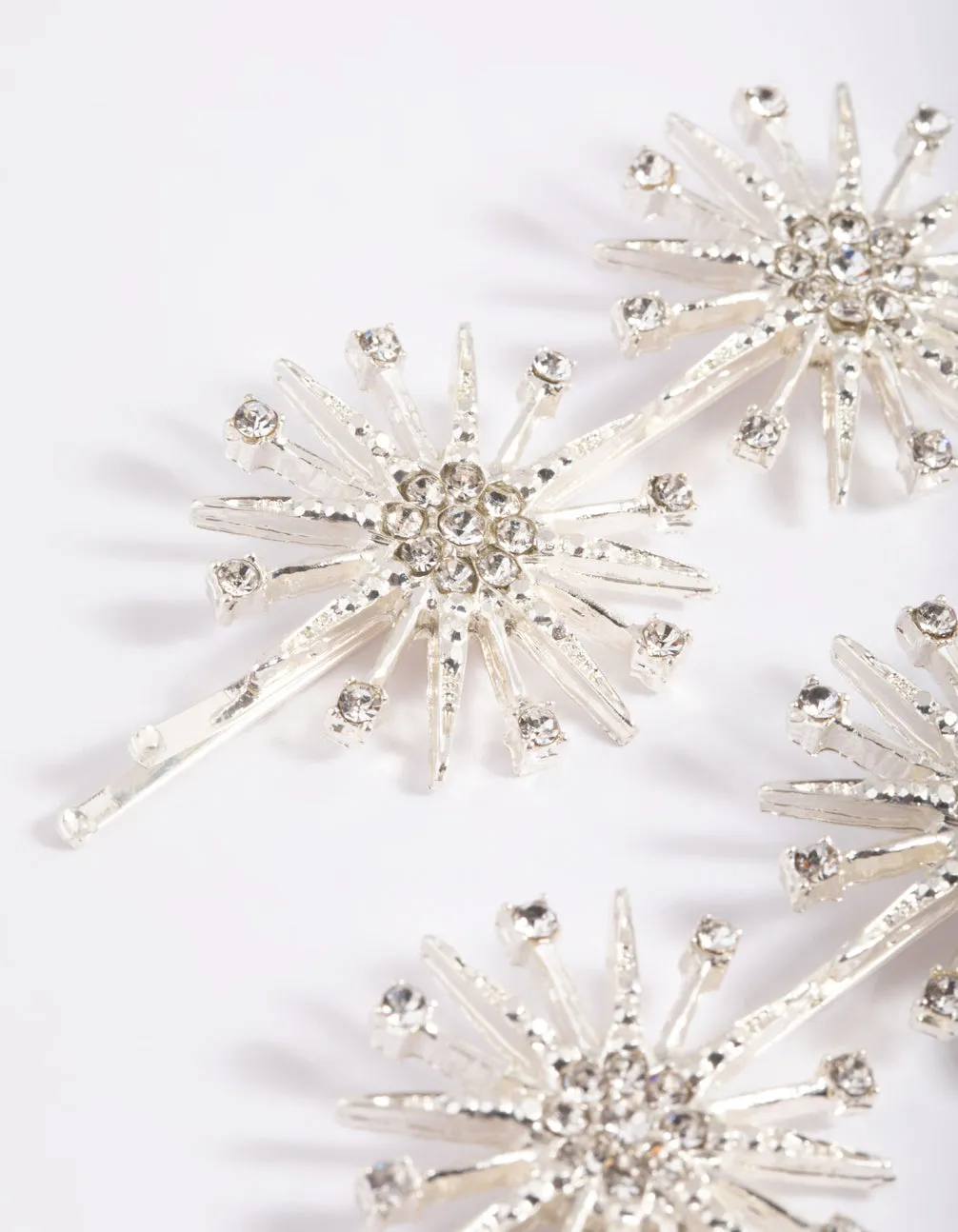 Silver Double Star Slide Clip Pack