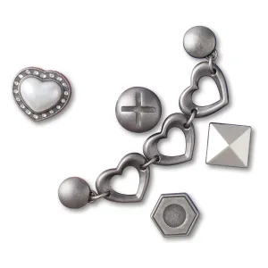 Silver Romantic 5 Pack Jibbitz