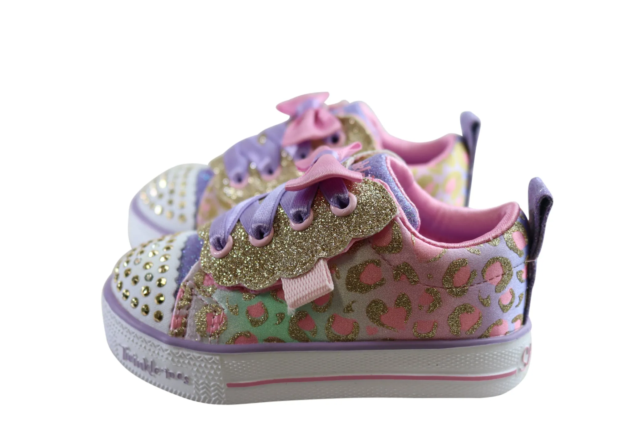 Skechers Toddler Kids Girls S Lights Shuffle Lite Sweet Spots Shoes