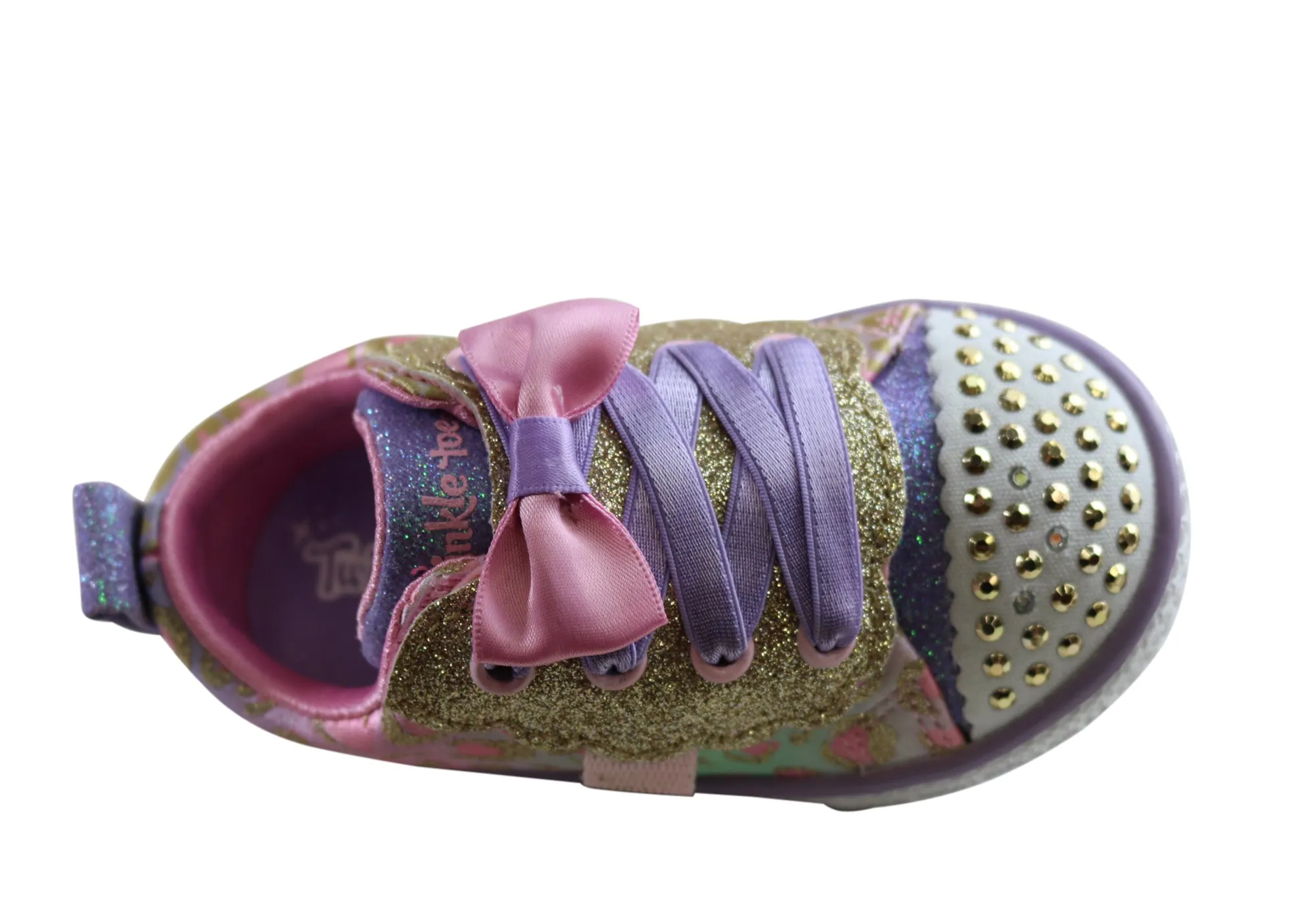 Skechers Toddler Kids Girls S Lights Shuffle Lite Sweet Spots Shoes
