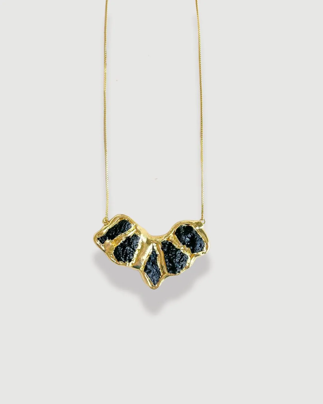 Slip Necklace Cluster Black Tourmaline