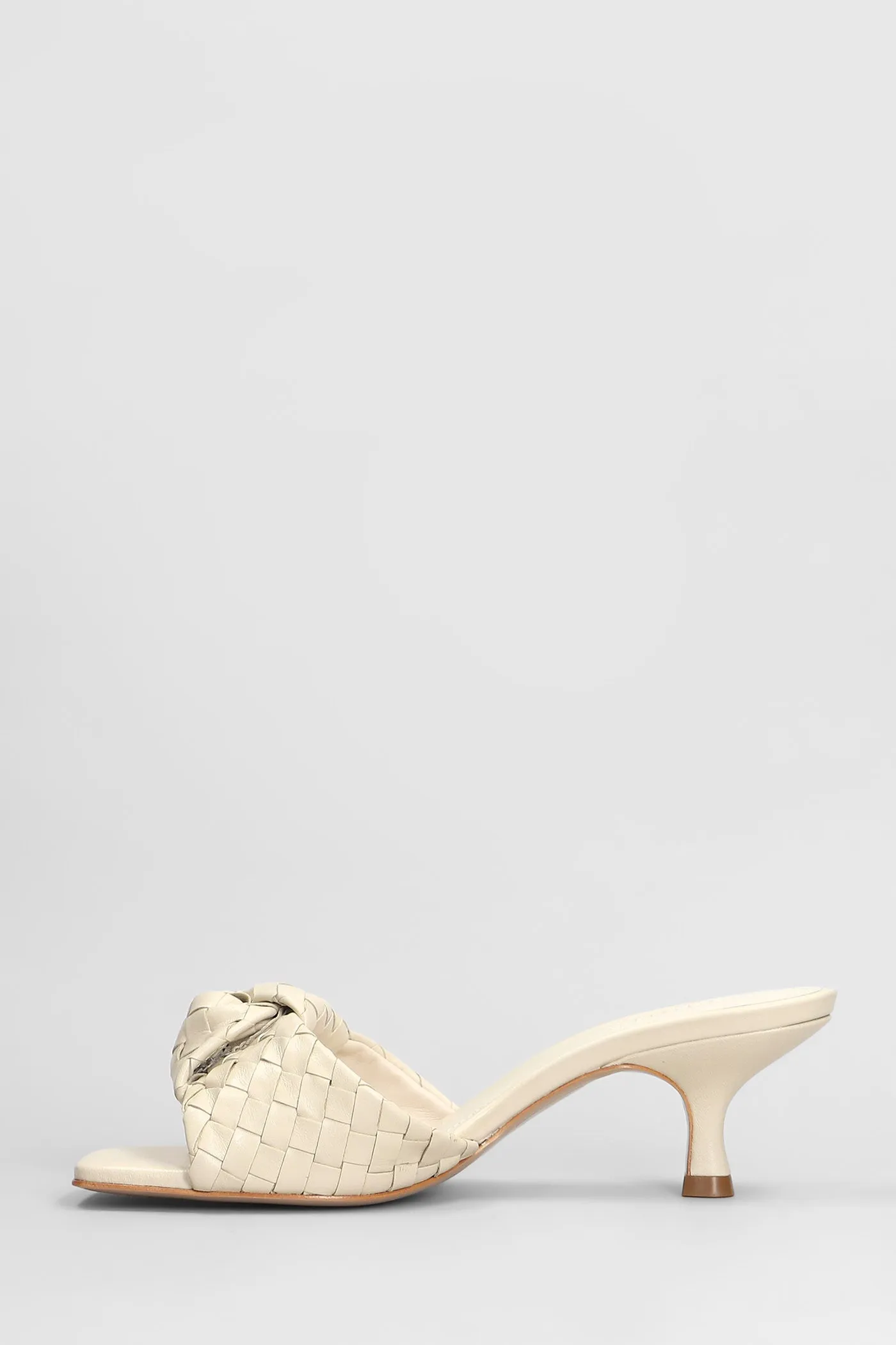 Slipper-Mule in beige leather