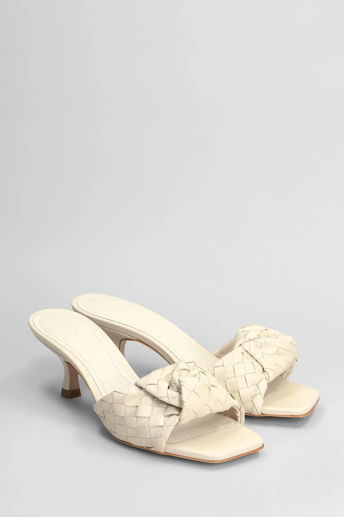 Slipper-Mule in beige leather