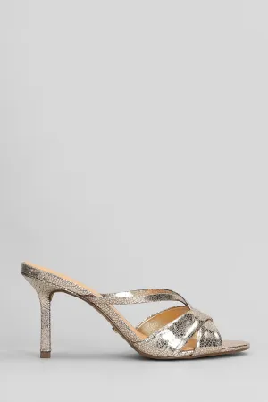 Slipper-Mule in gold leather