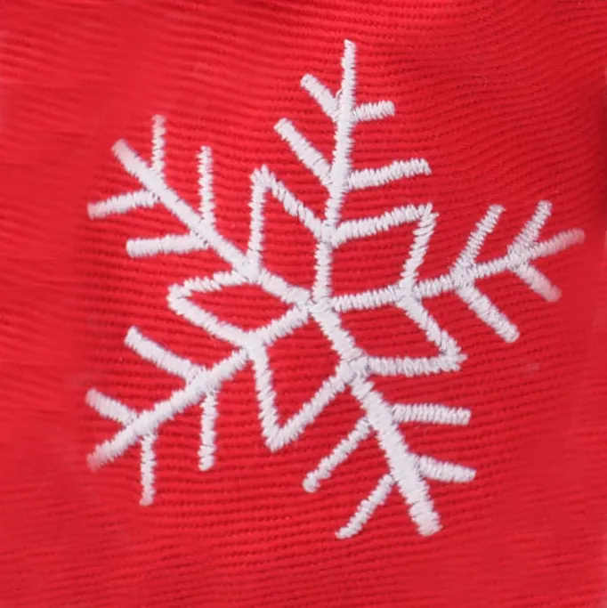 Snowflakes Embroidered Dog Bow Tie