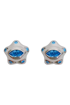 SOFT BLUE STARLET EARRINGS
