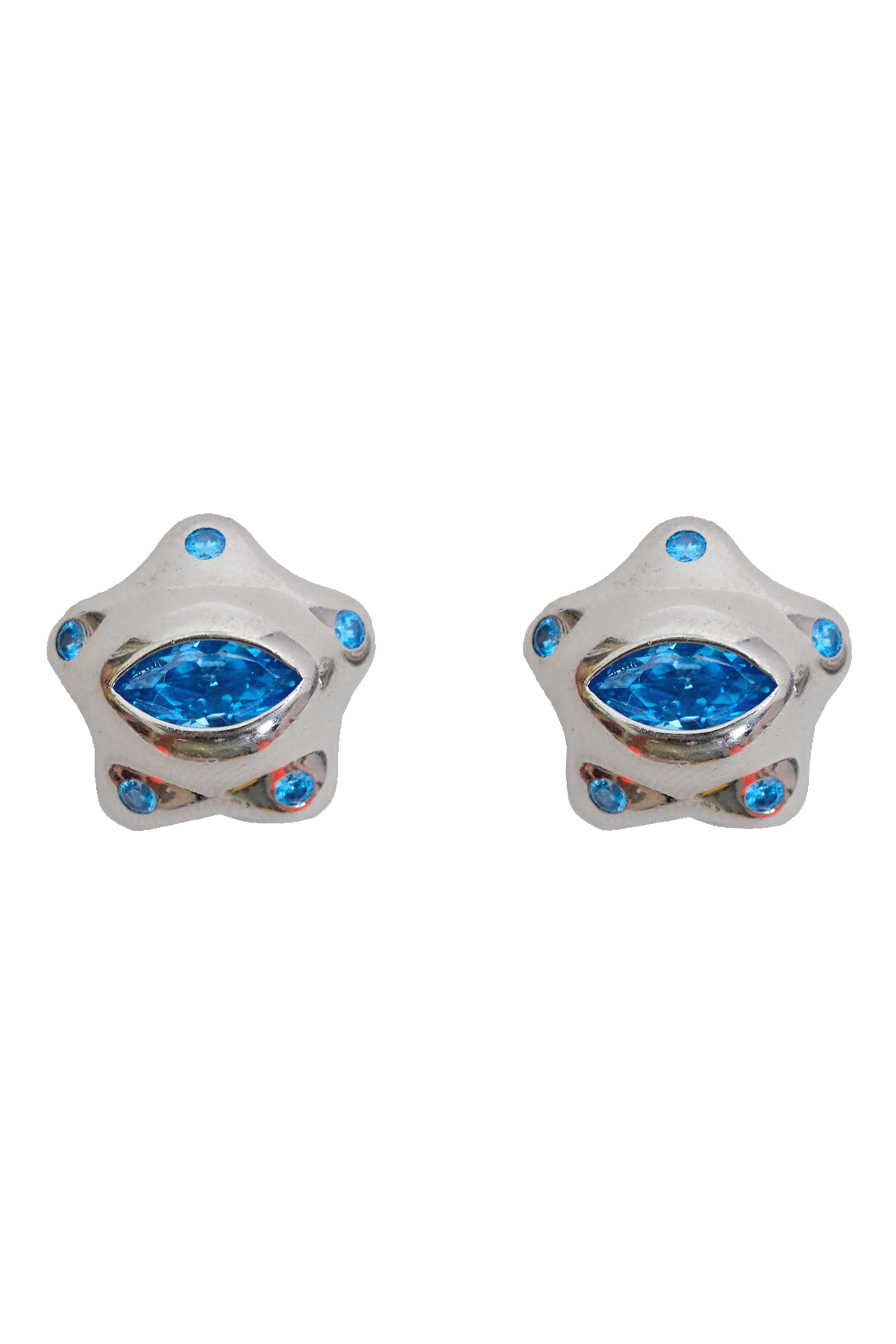 SOFT BLUE STARLET EARRINGS