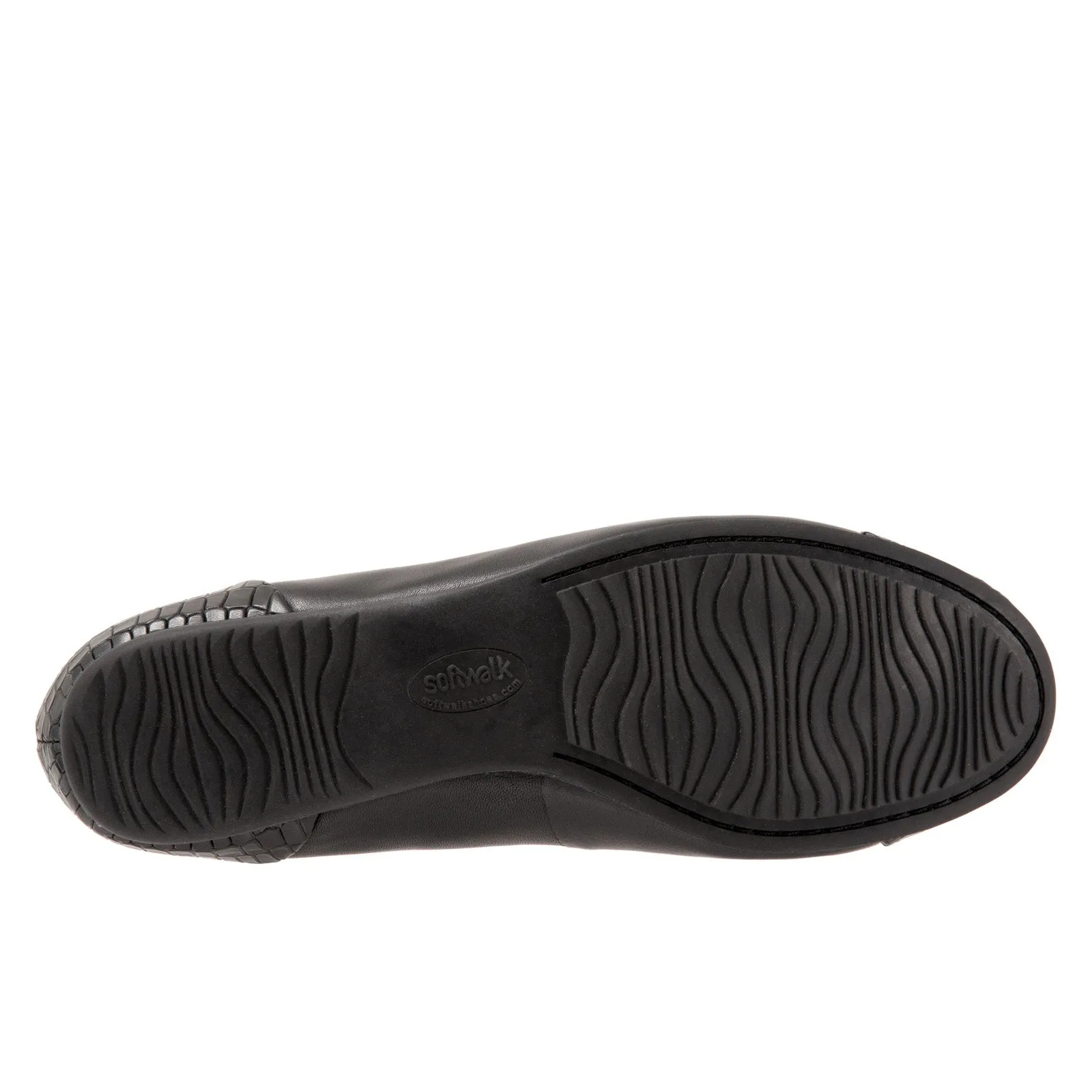 Softwalk Sonoma Cap Toe S1907-027 Womens Black Extra Wide Ballet Flats Shoes