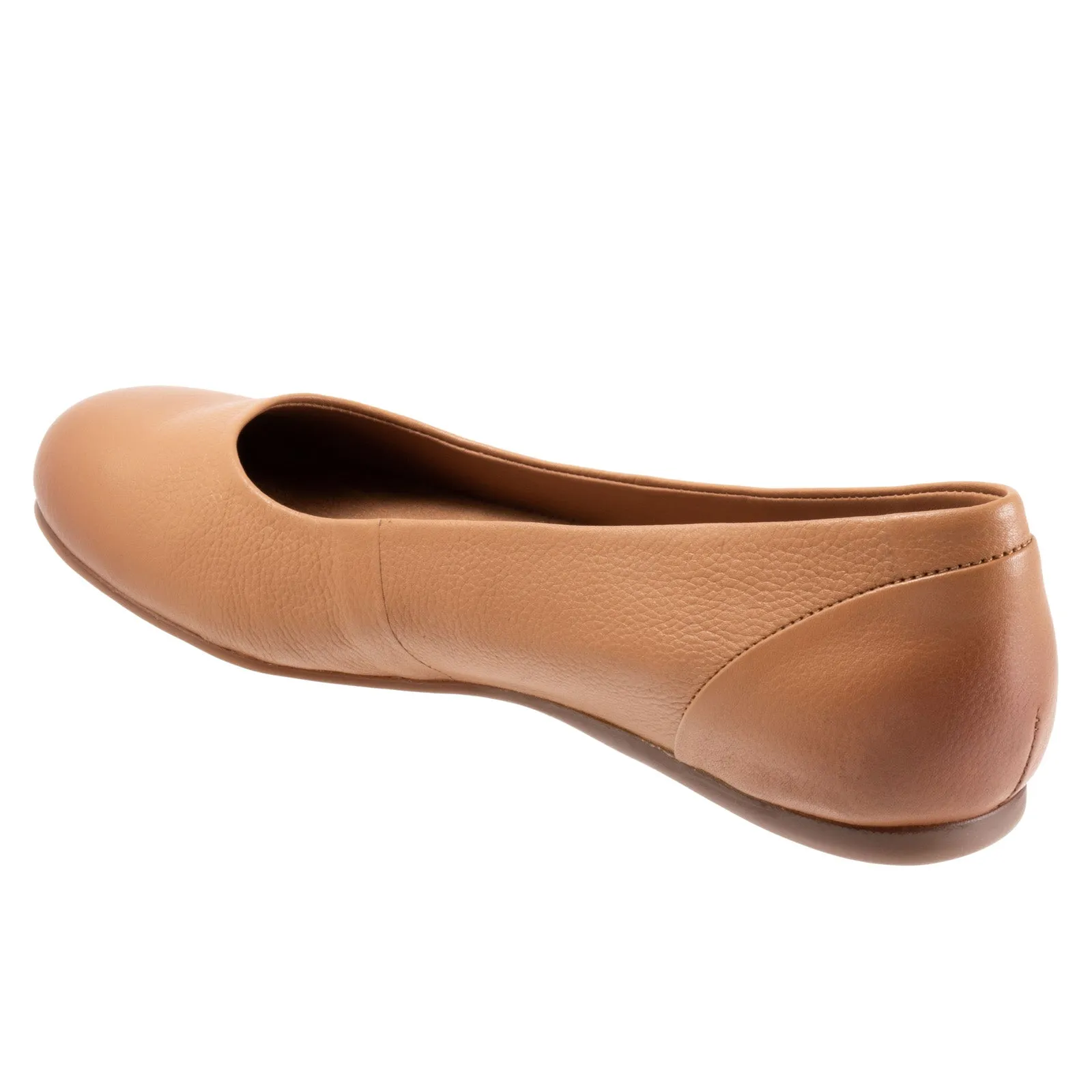 Softwalk Sonoma S1862-251 Womens Brown Extra Wide Ballet Flats Shoes