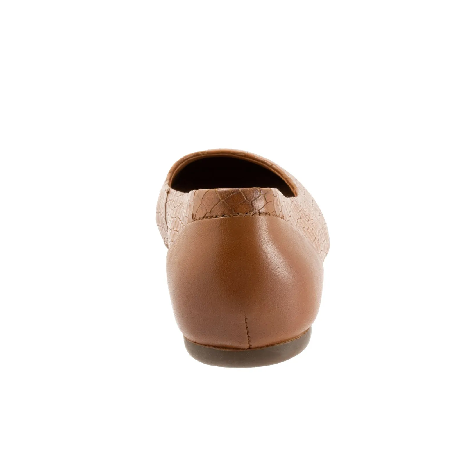 Softwalk Sonoma S1862-256 Womens Brown Wide Leather Ballet Flats Shoes