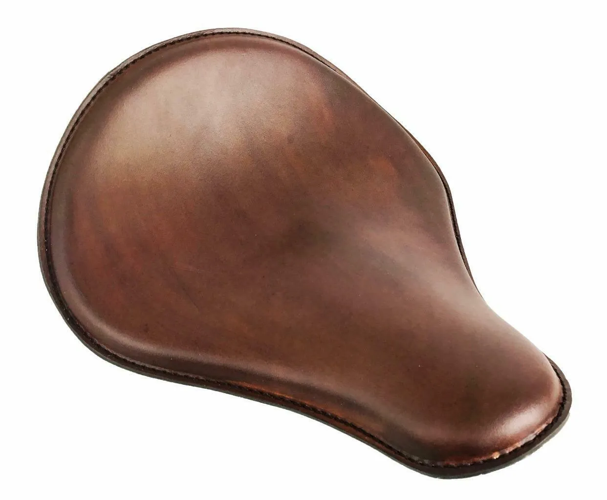 Spring Seat Chopper Sportster Harley Chopper Honda 13x15" Smooth Brown Leather